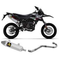 Aprilia Rx-sx 125 2021 > 2024 Full Exhaust Arrow Thunder Steel Endcap Aluminium 