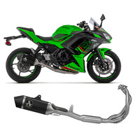 Kawasaki Ninja 650 2024 Full System Exhaust Arrow Racing Veloce Aluminum Dark