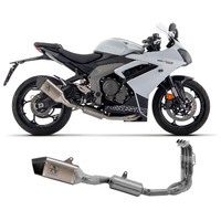 Titanium For Triumph Daytona 660 2024 Full System Exhaust Arrow Racing Veloce 