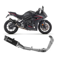 Honda Cbr 650 R 2024 Racing Full System Exhaust Arrow Indy Race Evo Dark Aluminium Carbon End Cap 