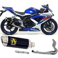 Suzuki Gsx-R 750 2008 > 2010 Full Exhaust Arrow Street Thunder Aluminium Black 