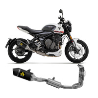 Triumph Trident 660 2021 > 2024 Full Exhaust Kat Arrow Veloce Black Aluminum 