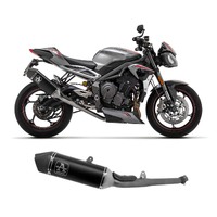 Triumph Street Triple 765 2020 > 2024 Exhaust Muffler Arrow Veloce Black Aluminum 