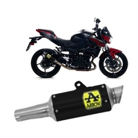 Kawasaki Z 400 2019 > 2021 Exhaust Arrow Steel Black Gp2 Silencers