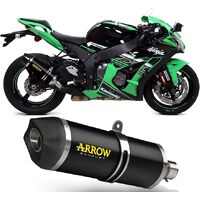 Kawasaki Zx-10r 2016 > 2020 Exhaust + Link Pipe Racing Arrow Race Tech Aluminium Black 