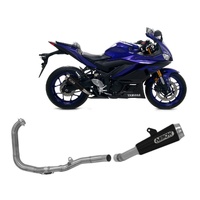 Yamaha YZF R3 2019 > 2020 Exhaust System Arrow Nichrom Black Pro Race Tail Pipe Steel 