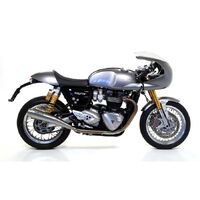 Triumph Speed Twin 1200 2019 Exhaust System Arrow Nichrom Pro Racing Tail Pipe Steel Collectors Racing No Kat 