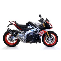 Aprilia Rsv4 1100 Factory 2019 > 2020 Arrow Racing Link Pipe+black Aluminum Exhaust Carbon End Cap 