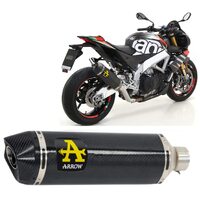 Aprilia Rsv4 1100 Factory 2019 > 2020 Arrow Racing Link Pipe+carbon Exhaust Carbon End Cap 