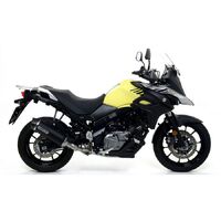 Suzuki V-strom 650 2017 > 2021 Arrow Headers+exhaust Approved Aluminum Black