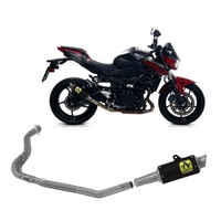 Kawasaki Z 400 2019 > 2021 Exhaust System Arrow Racing Steel Black Gp2 Silencers