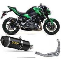 Kawasaki Z 900 A2 2019 > 2024 Arrow Headers+exhaust Approved Aluminum Black