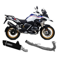 BMW R 1250 Gs 2019 > 2023 Arrow Maxi Race-tech Racing Dark Aluminum/titanium Full System Exhaust Carbon End Cap