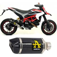 Ducati Hypermotard 2016 > 2020 Exhaust + Link Pipe Arrow Race Tech Carbon 