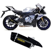 Yamaha YZF R1 2017 > 2024 Exhaust Arrow Indy Race Aluminium Black 