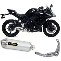 Kawasaki Ninja 650 2017 > 2020 Full Exhaust Arrow Race Tech Aluminium