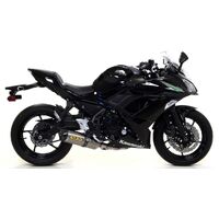 Kawasaki Ninja 650 2017 > 2020 Full Exhaust Kat Arrow Xkone Steel Black