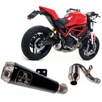 Ducati Monster 797 2017 > 2020 Exhaust + Link Kat Kat Arrow Pro Race Black 