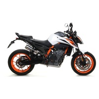 KTM 890 Duke R 2020 > 2023 Exhaust Muffler + Link Pipe Nokat Arrow Pro Race Titanium Cap Titanium