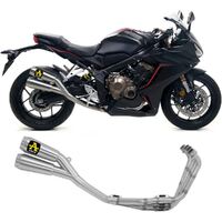 Honda Cbr650r 2019 > 2023 Full Kit Arrow App Titanium Pro Race Twin Titanium Tail Pipe 