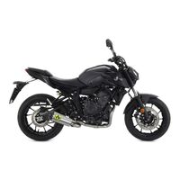 Yamaha Mt-07 2021 > 2022 Full Exhaust Kat Arrow Works Carbon End Cap Titanium 