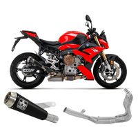 BMW S 1000 R 2021 > 2024 Full Exhaust Arrow Pro-race Steel Cap Black Nichrom