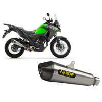 Kawasaki Versys-x 300 2017 > 2020 Exhaust Muffler Arrow X-kone Nichrom Carbon End Cap