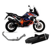 KTM 1290 Super Adventure S 2021 > 2024 Arrow Sonora Racing Dark Titanium/steel Full System Exhaust Carbon End Cap