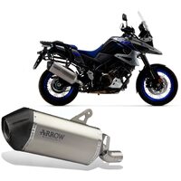 Suzuki V-strom 1050 Titanium 2020 > 2024 Exhaust Muffler Arrow Sonora With Carbon Cap