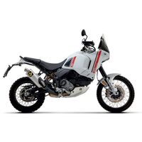 Ducati Desert X 950 2022 > 2024 Full System Exhaust Arrow Indy Race Allum End Cap Inox