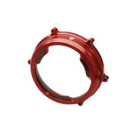 Clear oil bath clutch cover with carbon fiber inlay for Ducati Panigale